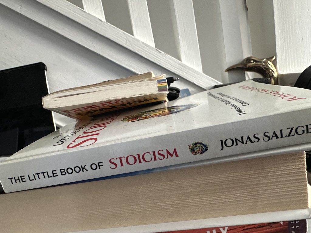 an image of the side of a book on Stoicism