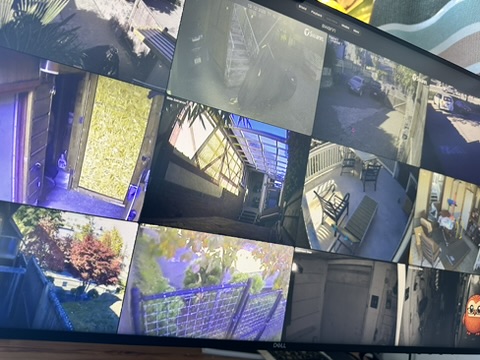 monitor view of multiple cams